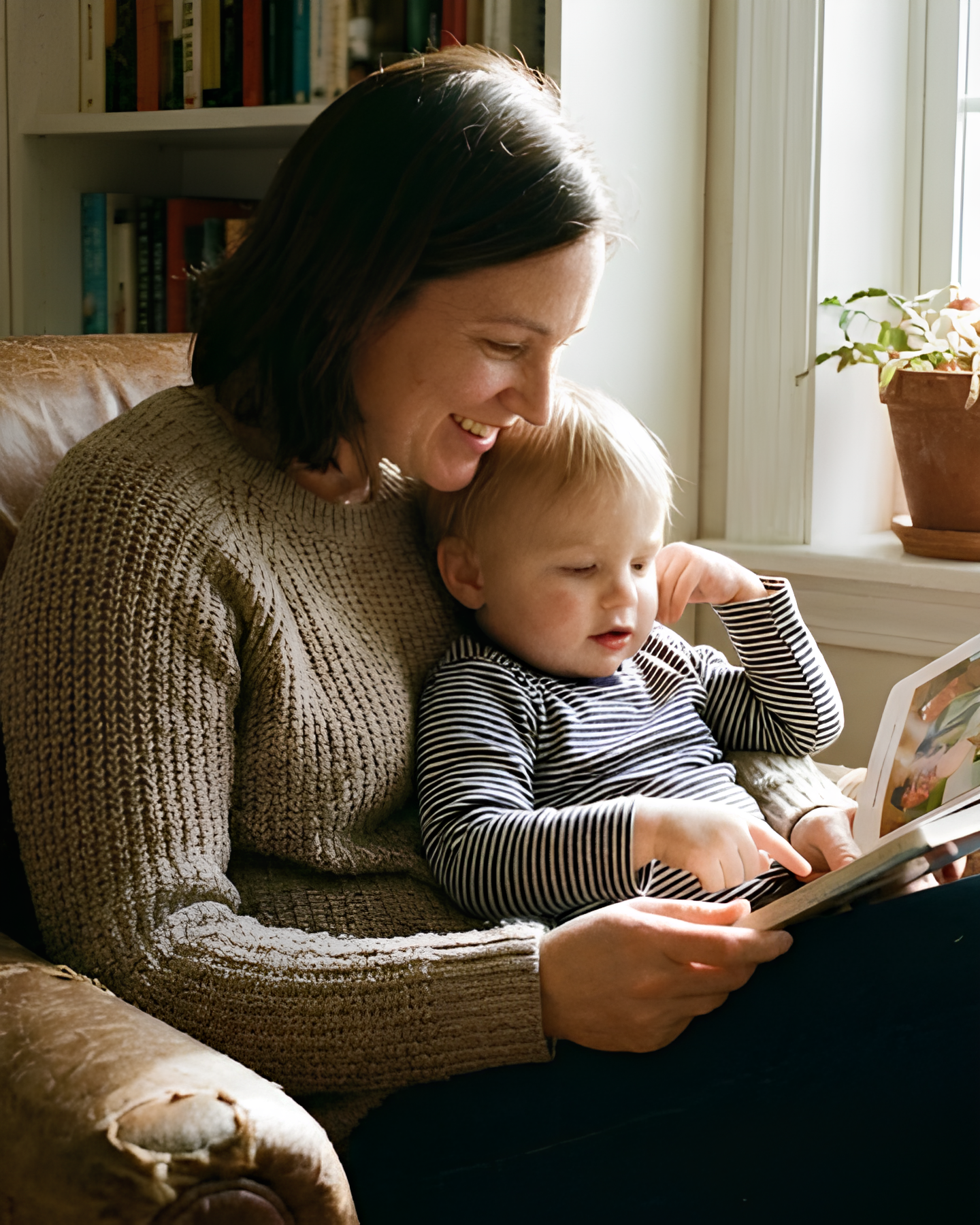 Child resting while parent watches